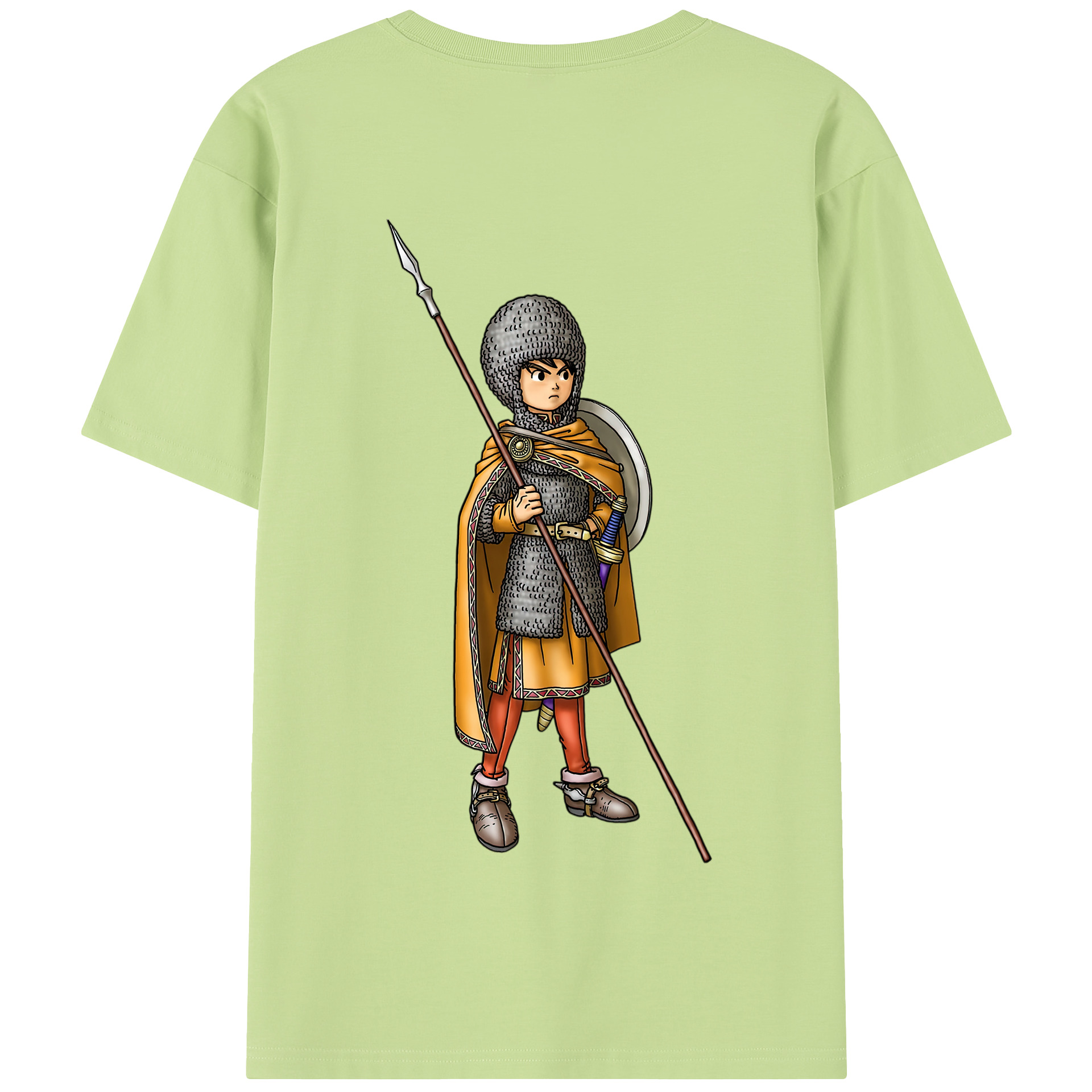 （画像用） ドラゴンクエスト Doragon Kuesuto Dragon Quest 綿100％半袖Tシャツ（背面プリント）